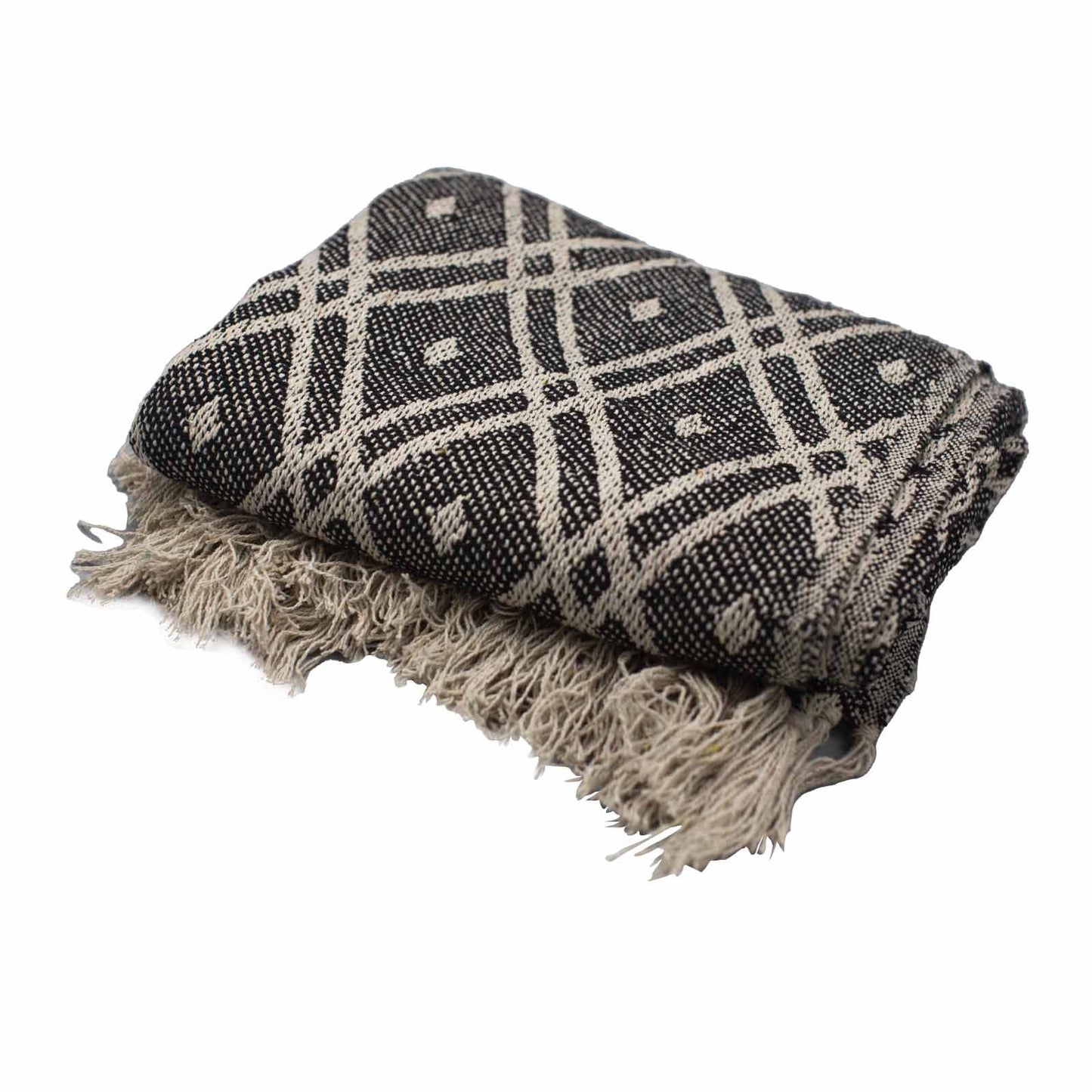 Boho Comfort Throws - Black & Biege Regency