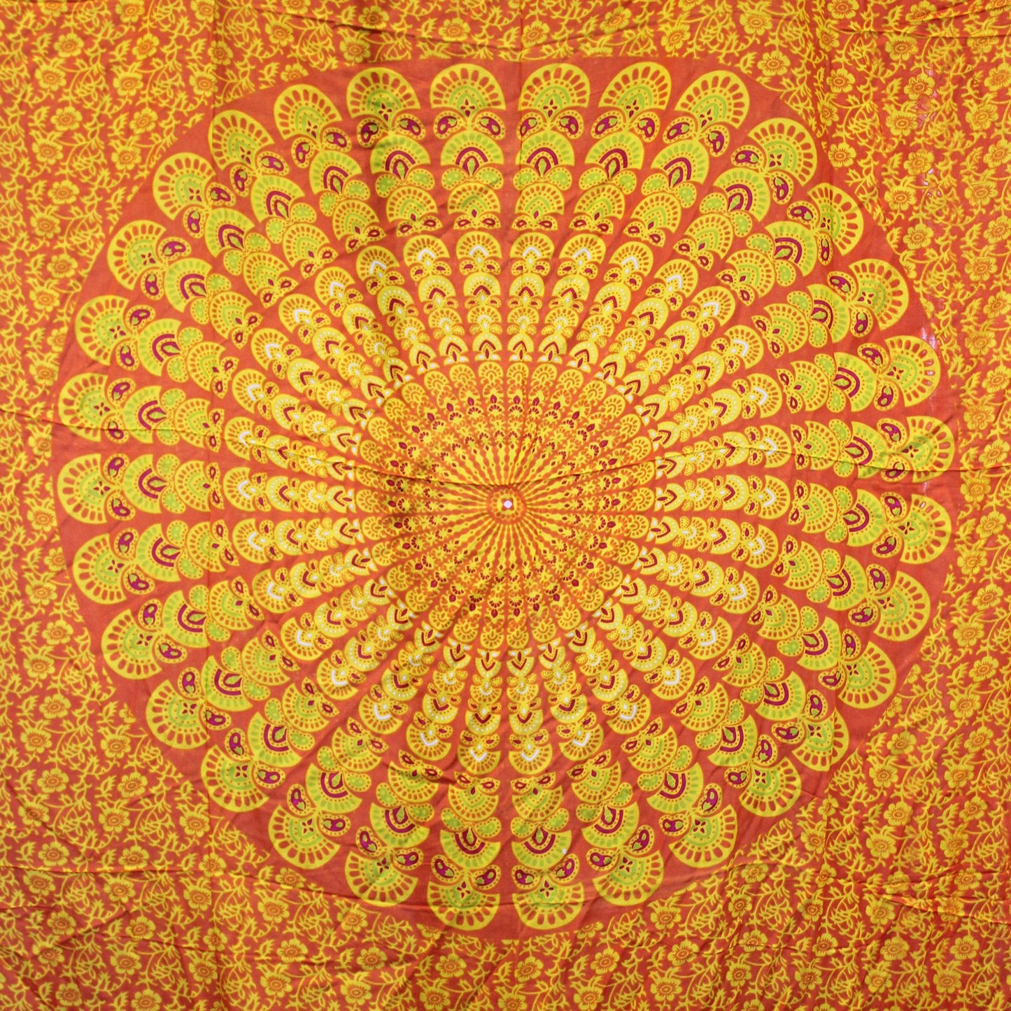 Lime Orange Mandala Sarong