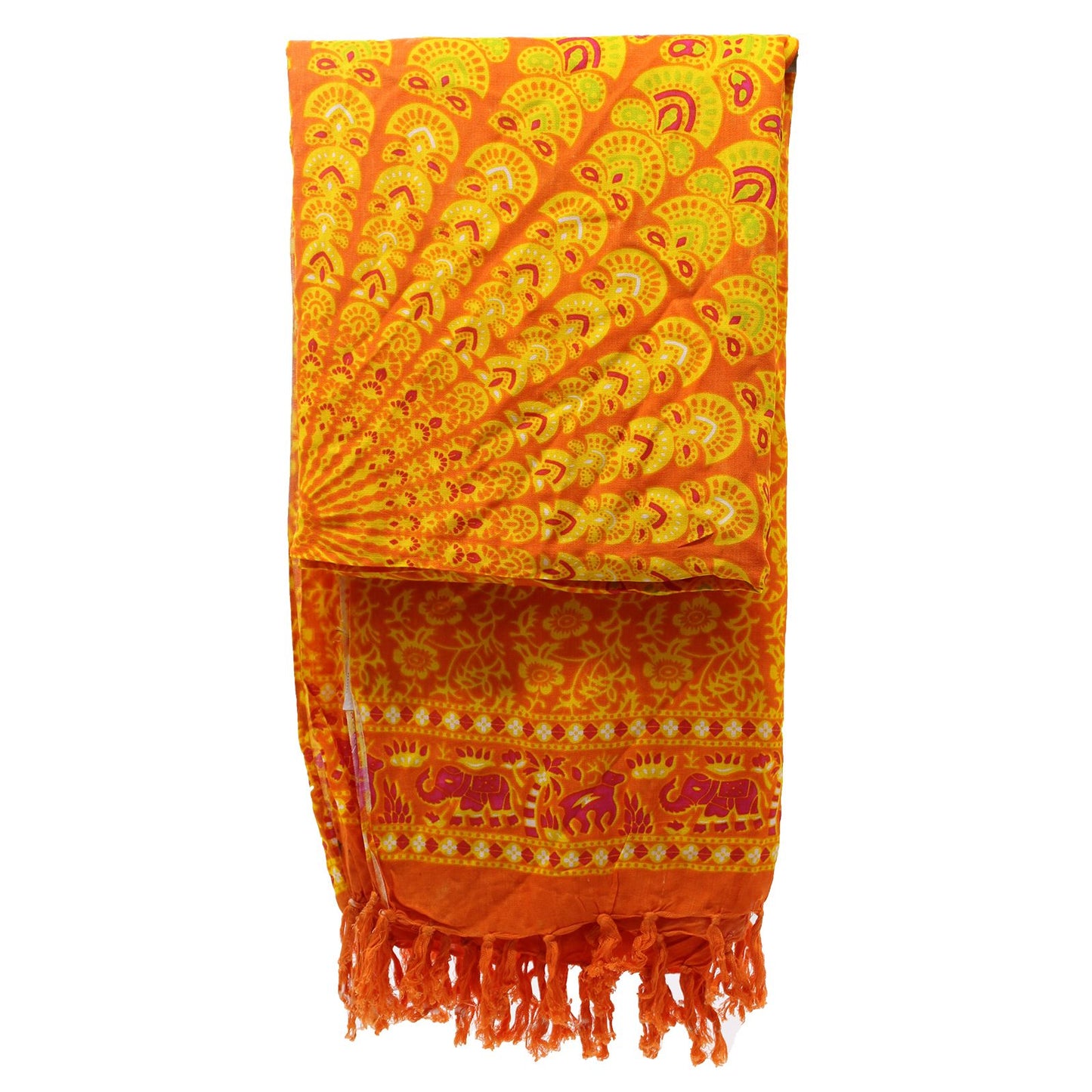 Lime Orange Mandala Sarong