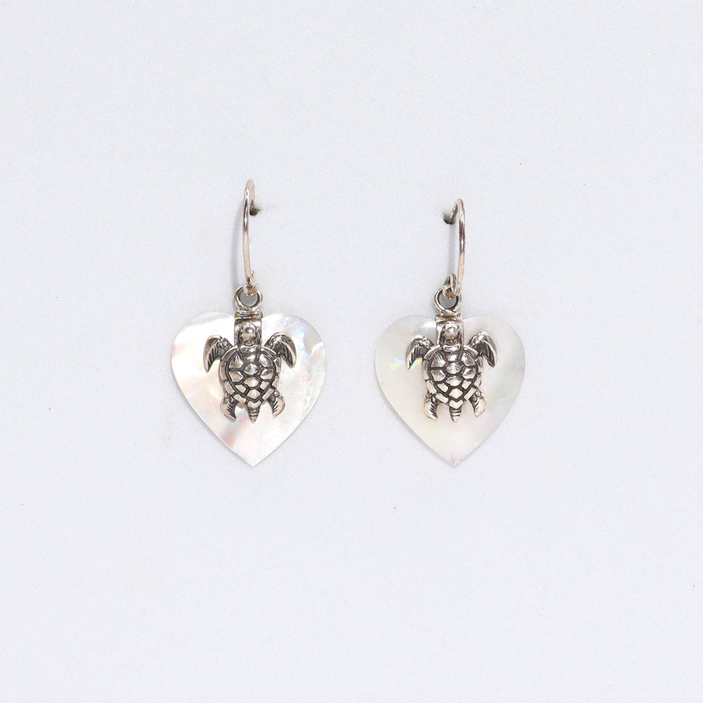 Shell & Silver Earrings - Sea Turtle - Mother of Pearl