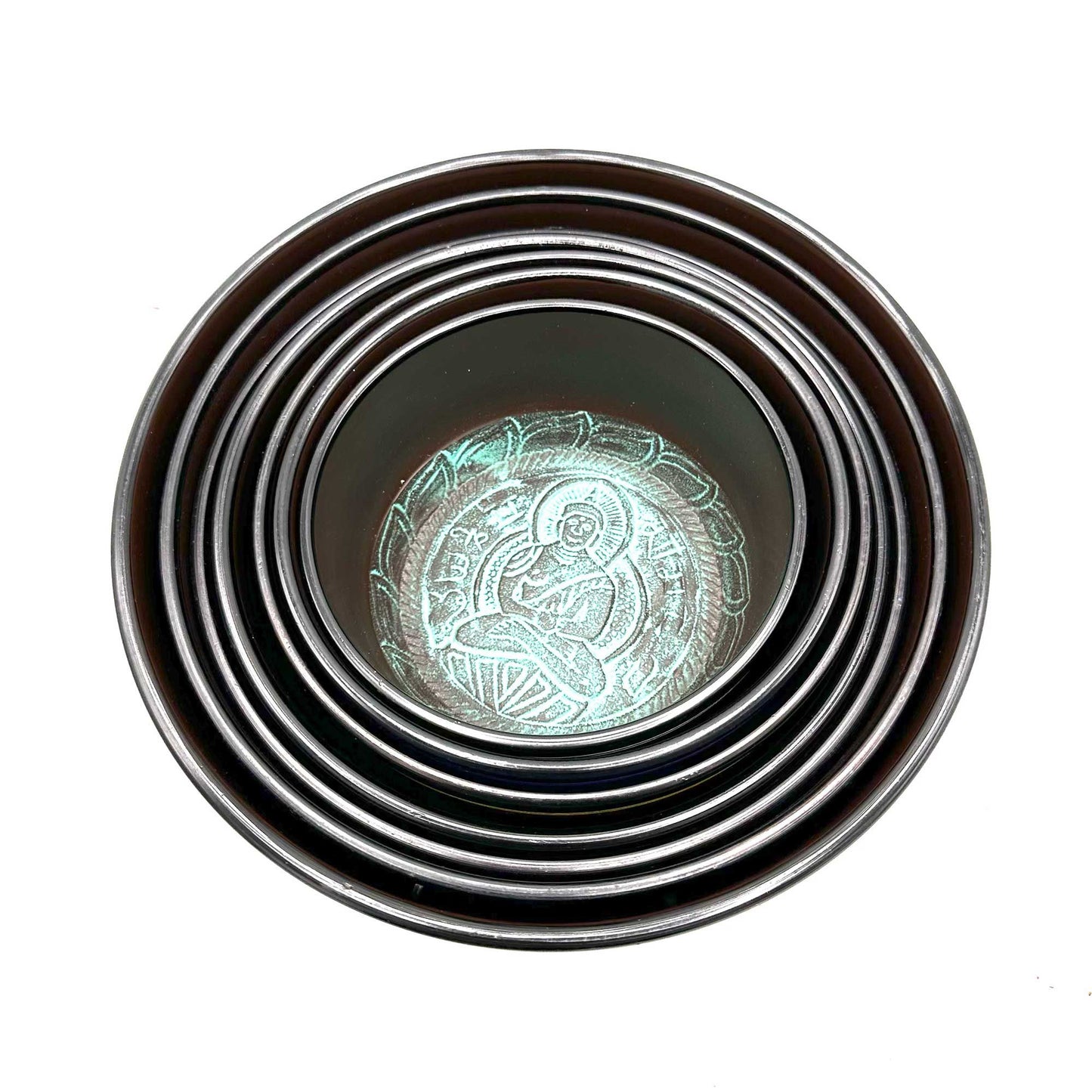 Small Chakra Set of Seven Singing Bowls (14-22cm)