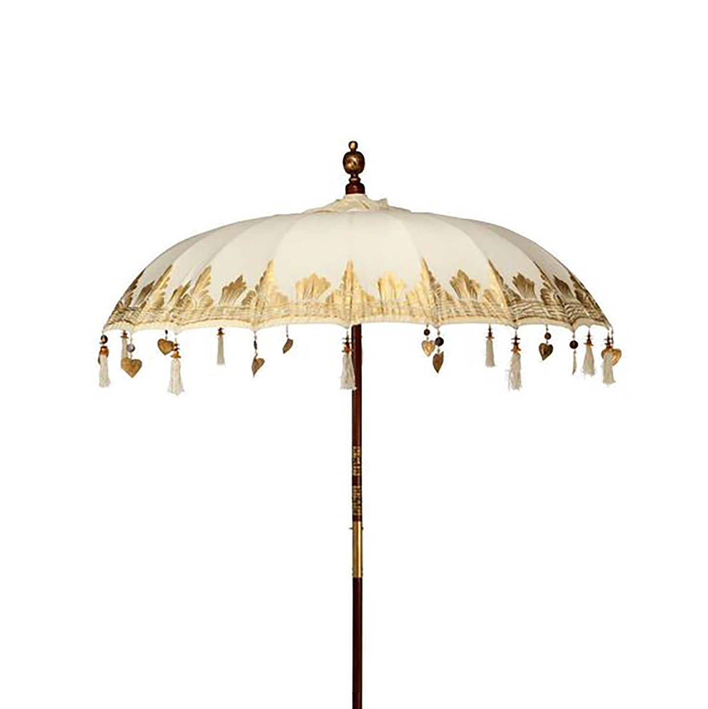 Handmade Bali Patio Parasol 2m – Natural Canvas Boho Garden Parasol