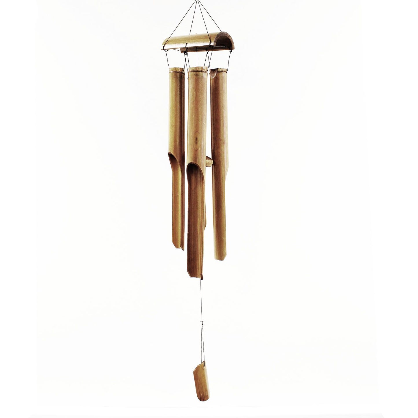 Handmade Bamboo Wind Chime 4 Large Tubes – Natural Outdoor Garden Décor