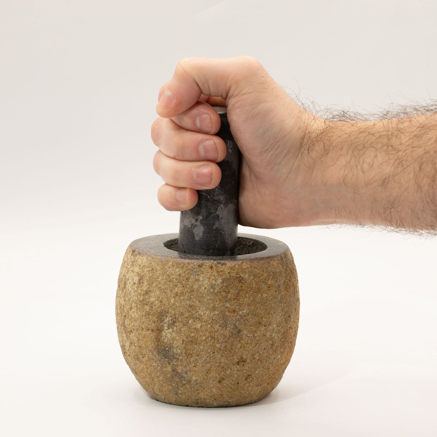 Natural Riverstone Decorative Pestle & Mortar - Small (approx 9x7cm)