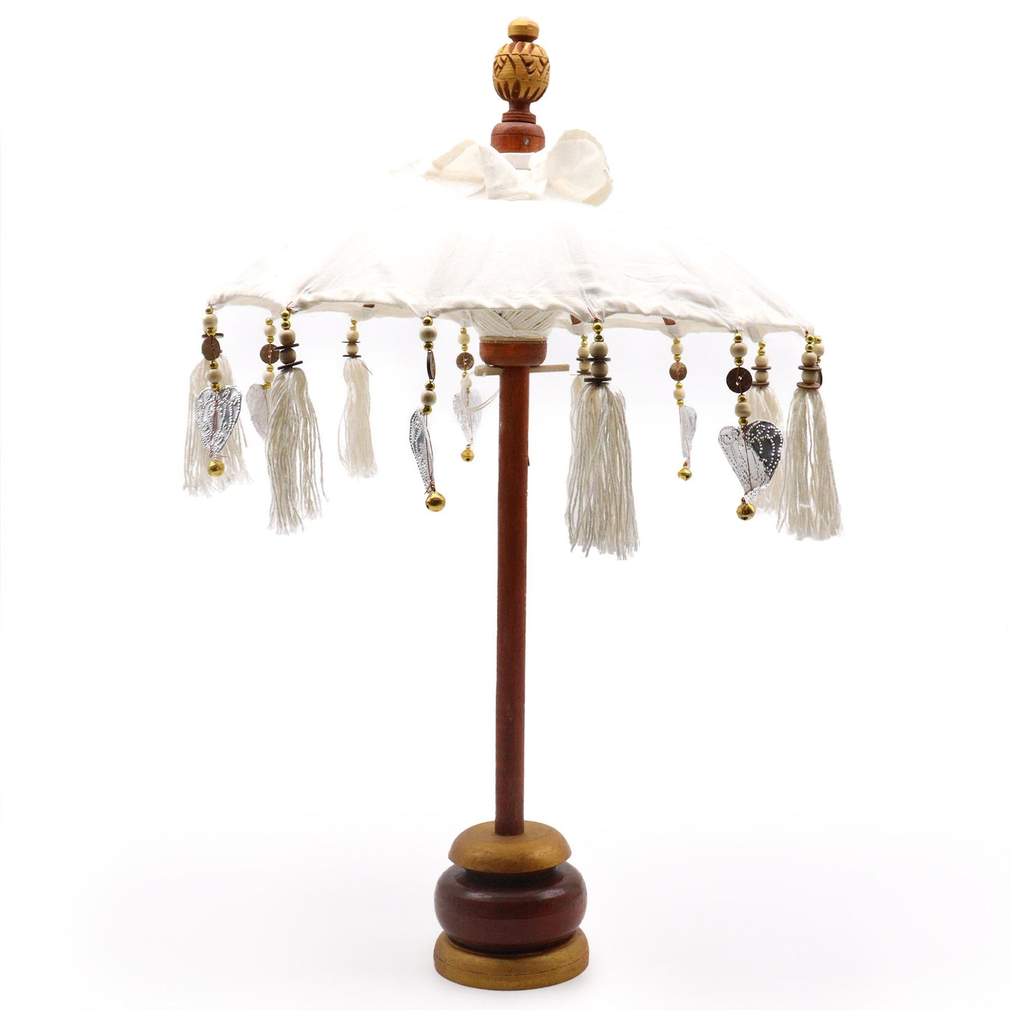 Handmade Bali Home Décor Parasol 40cm – Natural Canvas Decorative Table Parasol