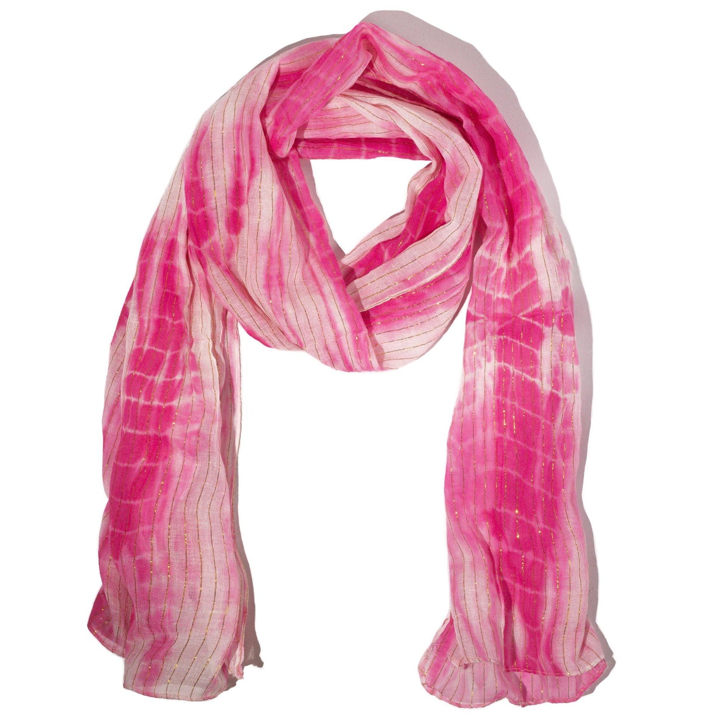 Nomad Sari On the Med Collection - Party Shine Scarf – Perfect Pink (180×50cm)