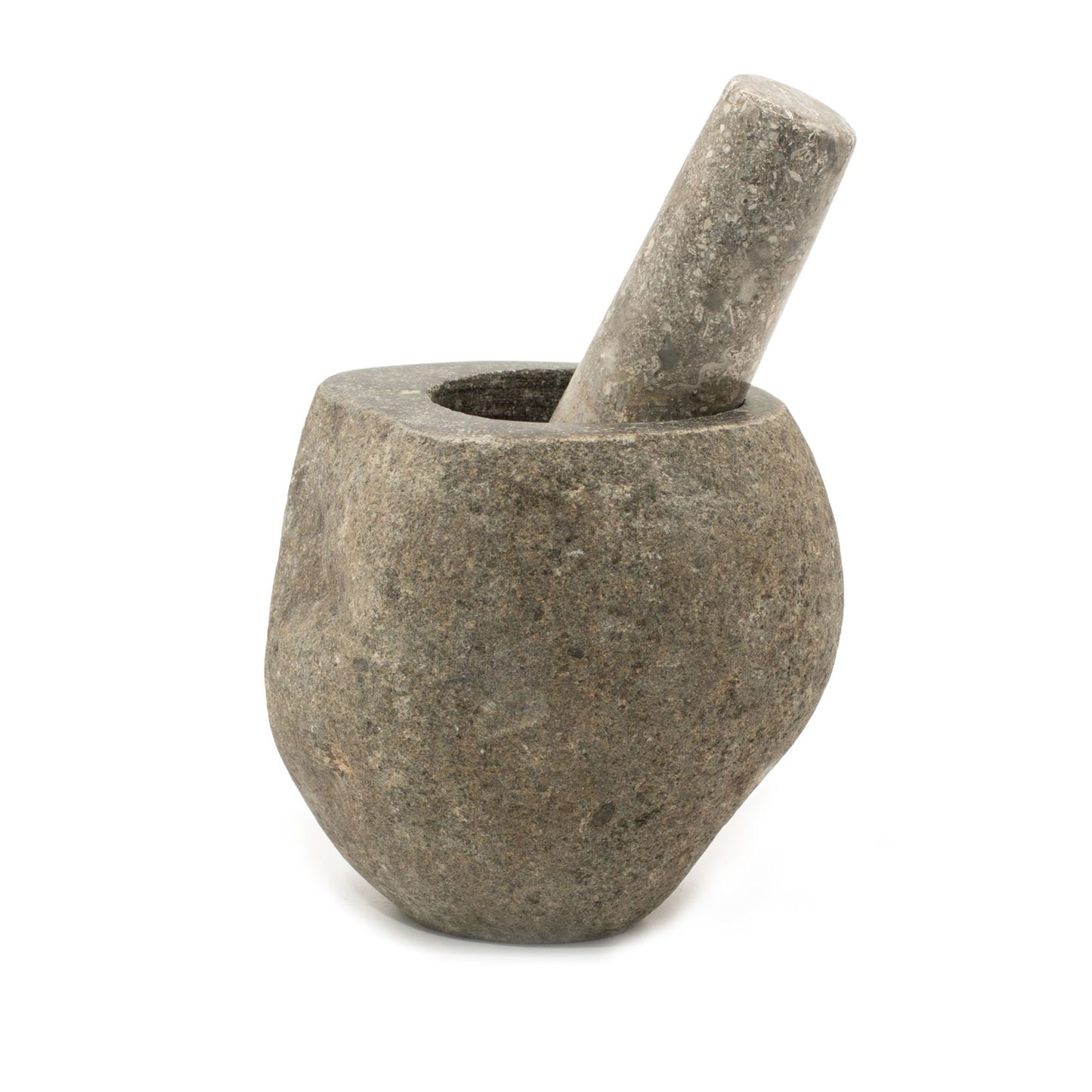Natural Riverstone Decorative Pestle & Mortar - Medium (approx 12x8cm)