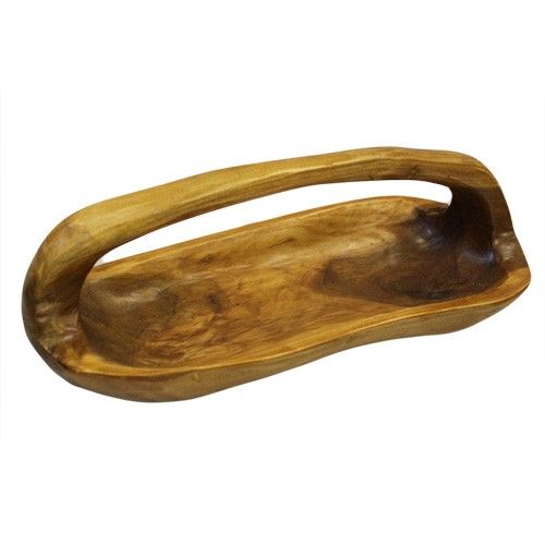 Teak Bowl with Handle approx 30cm