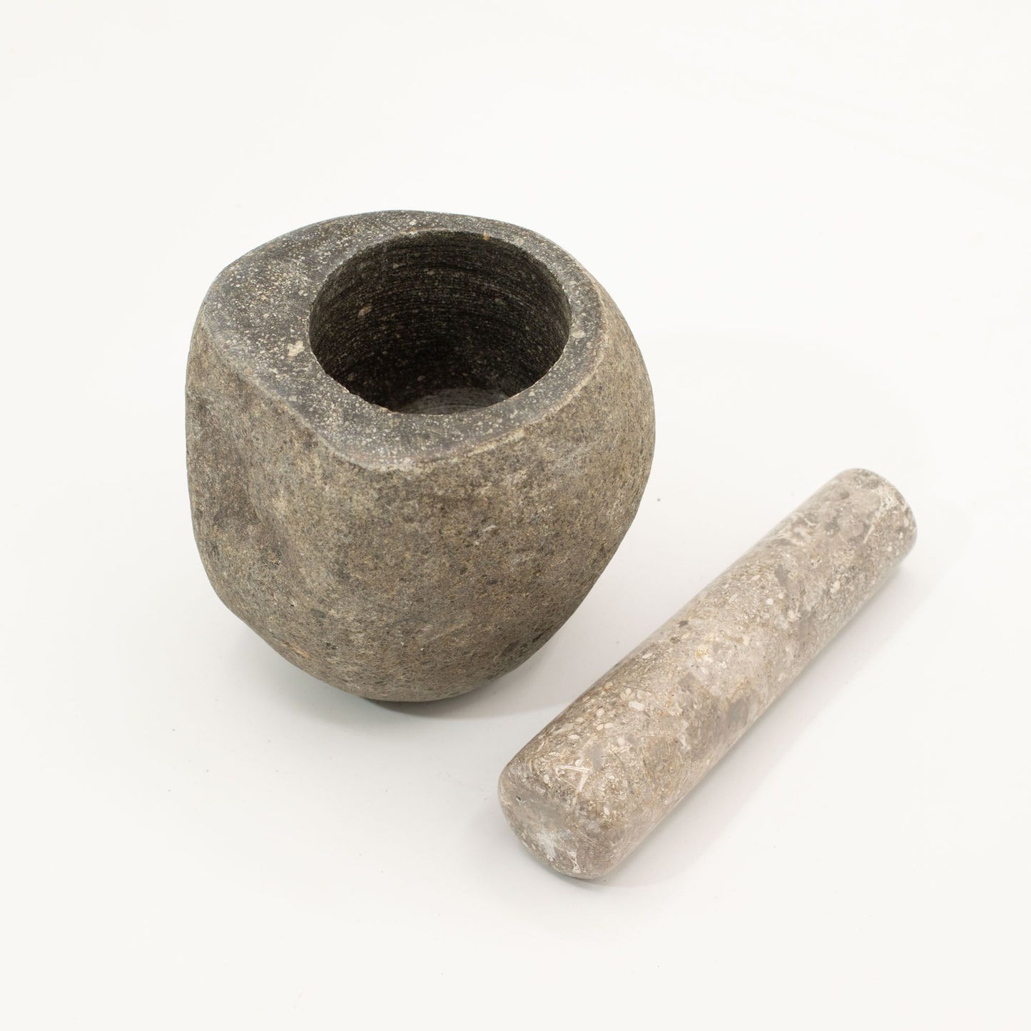 Natural Riverstone Decorative Pestle & Mortar - Medium (approx 12x8cm)