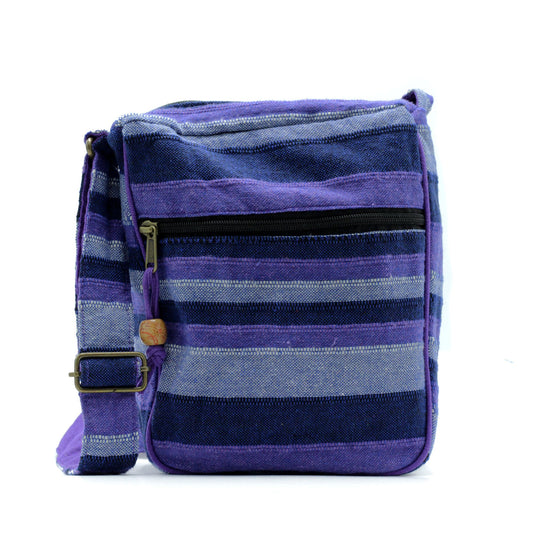 Large Nepal Sling Bag  (Adjustable Strap) - Deep Sea Blues