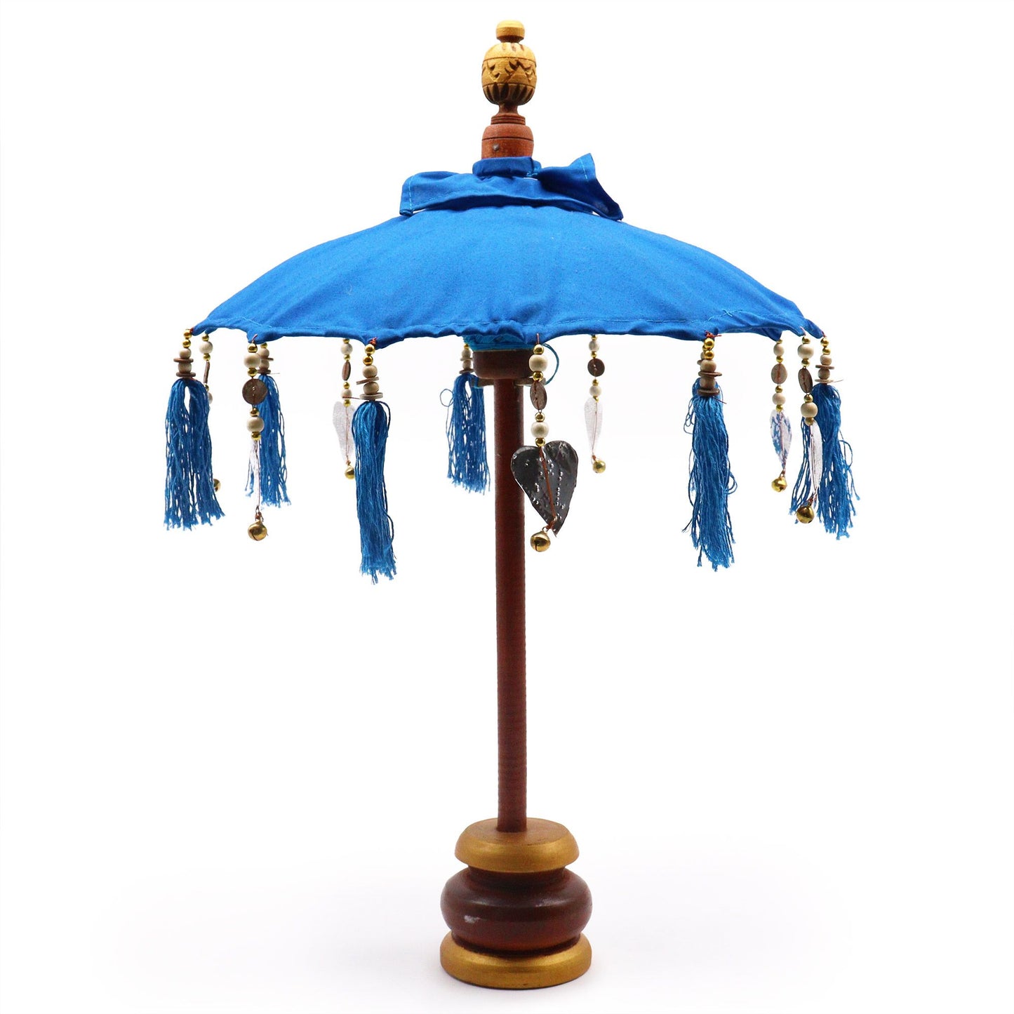 Handmade Bali Home Décor Parasol 40cm – Turquoise Cotton Decorative Table Parasol