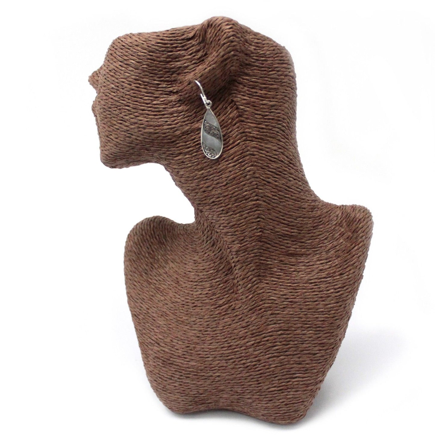 Shell & Silver Earrings - Teardrop - Mother of Pearl