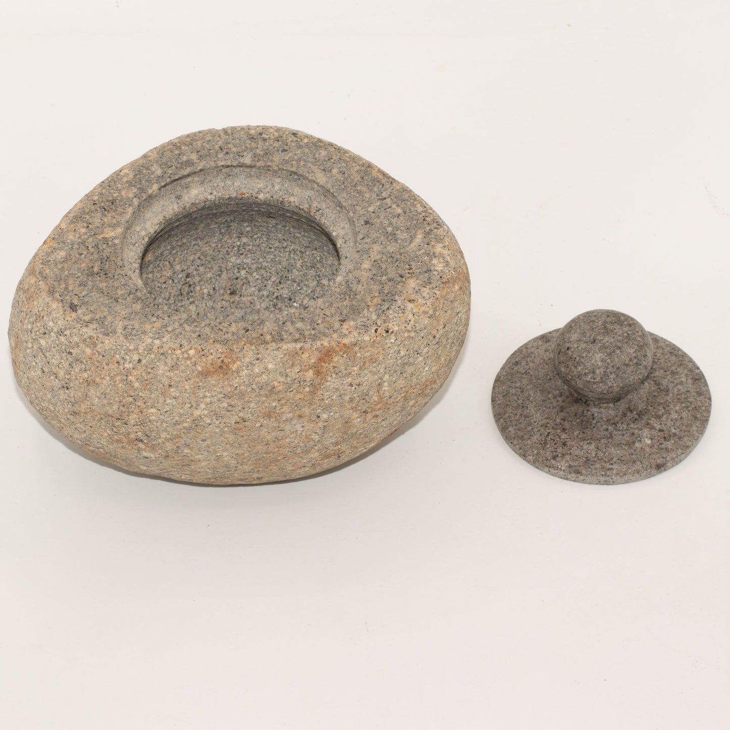 Natural Riverstone Grounding Pot - Large (approx 15x12cm)