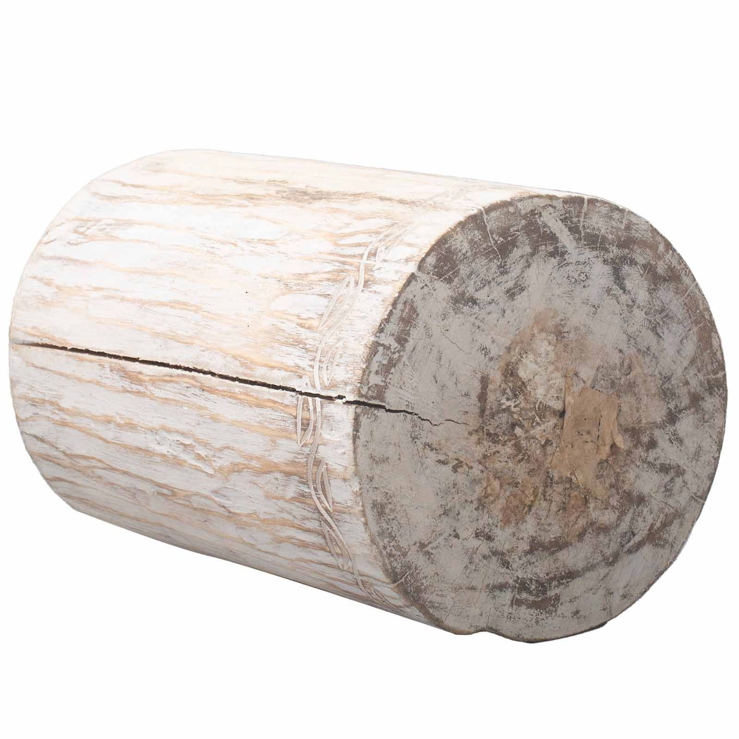 Tribal Plant Stand - Albasia - Whitewash