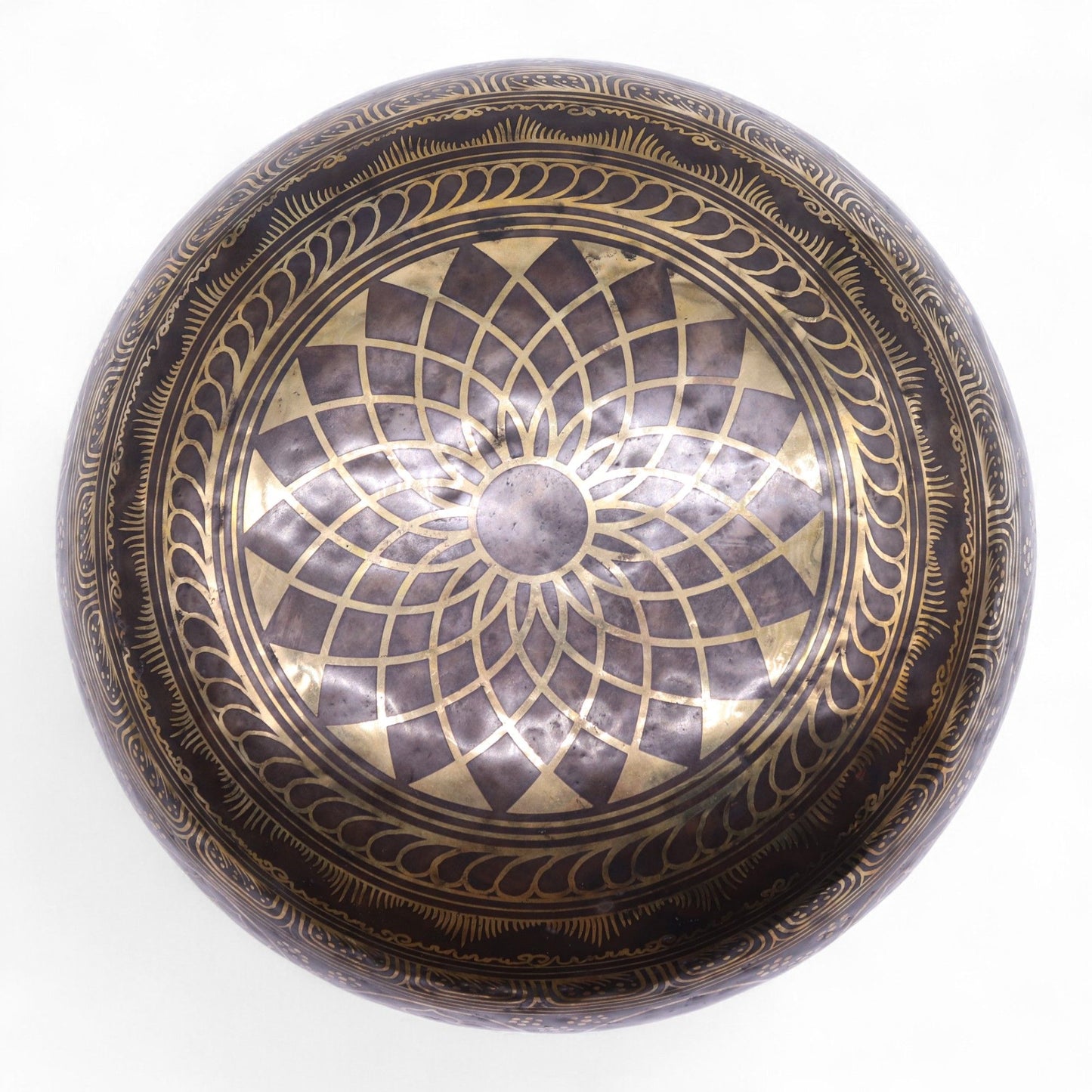 Engraved - Huge Vibrational Feet Standing Bowl - 50x20cm (10.7kg)
