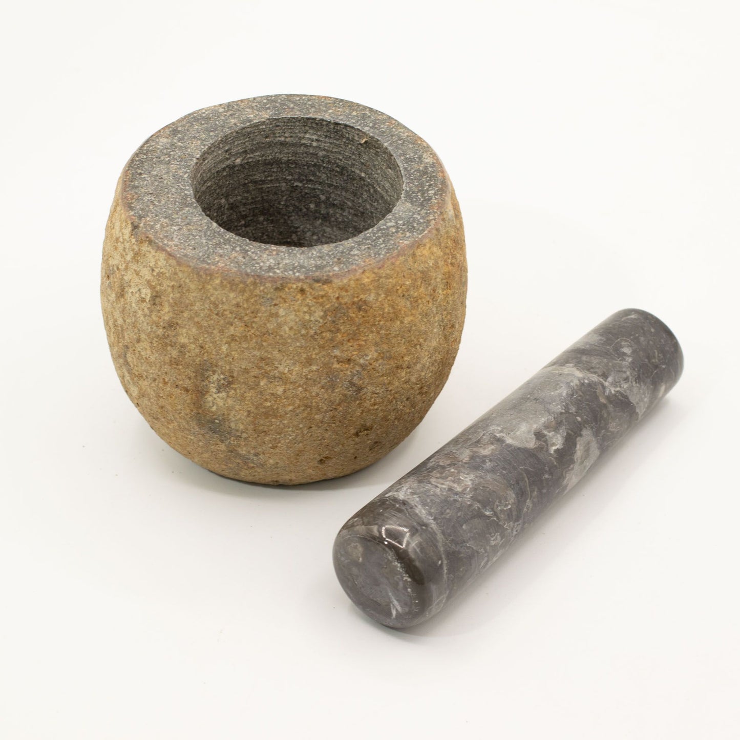 Natural Riverstone Decorative Pestle & Mortar - Small (approx 9x7cm)