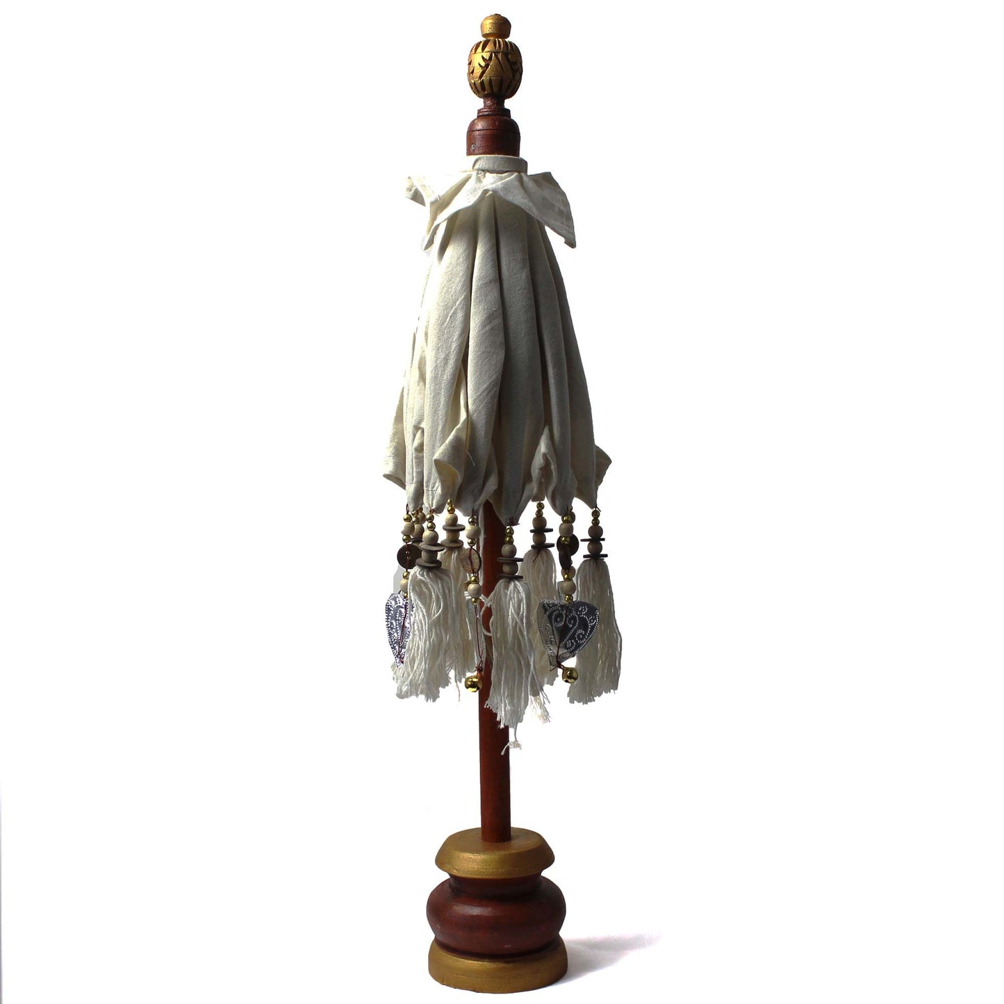 Handmade Bali Home Décor Parasol 40cm – Natural Canvas Decorative Table Parasol