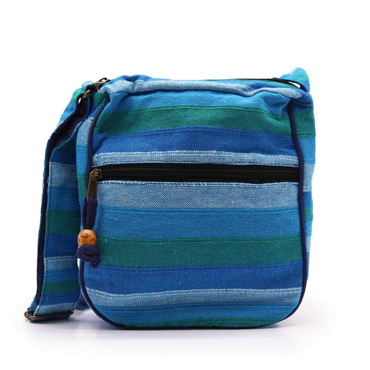 Large Nepal Sling Bag  (Adjustable Strap) - Blue Rivers