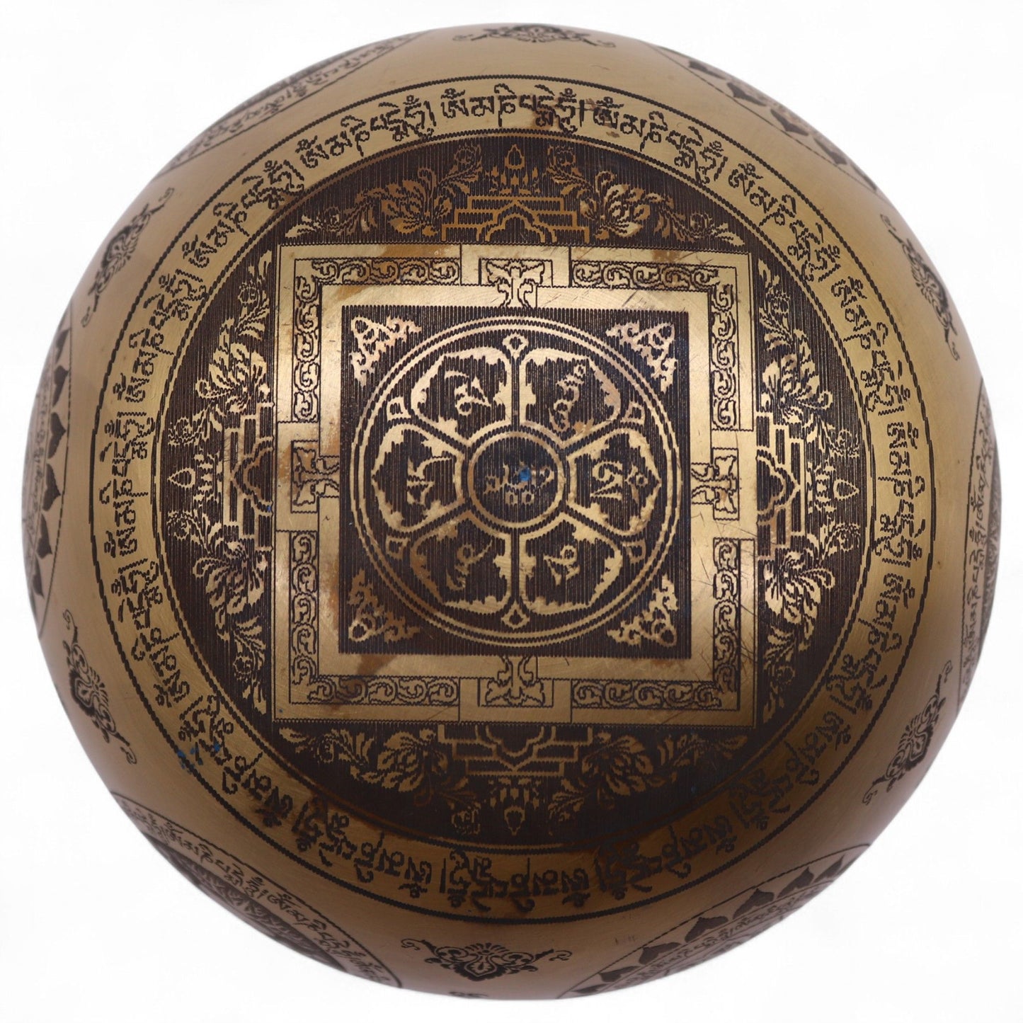 Pure Brass Etched Yogi - Set of 4 - Approx 3.85kg