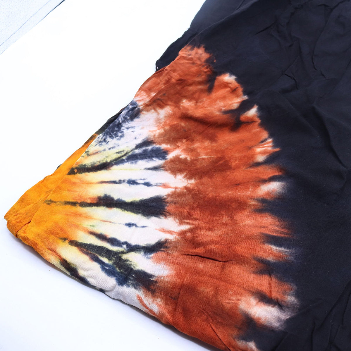 Japanese Style Lounge Pants - Black, Chocolate & Orange - Large