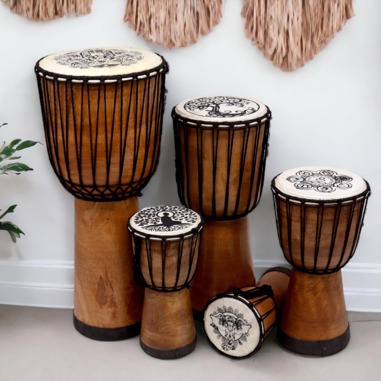 Elephant Wide Top Djembe Drum - 20cm