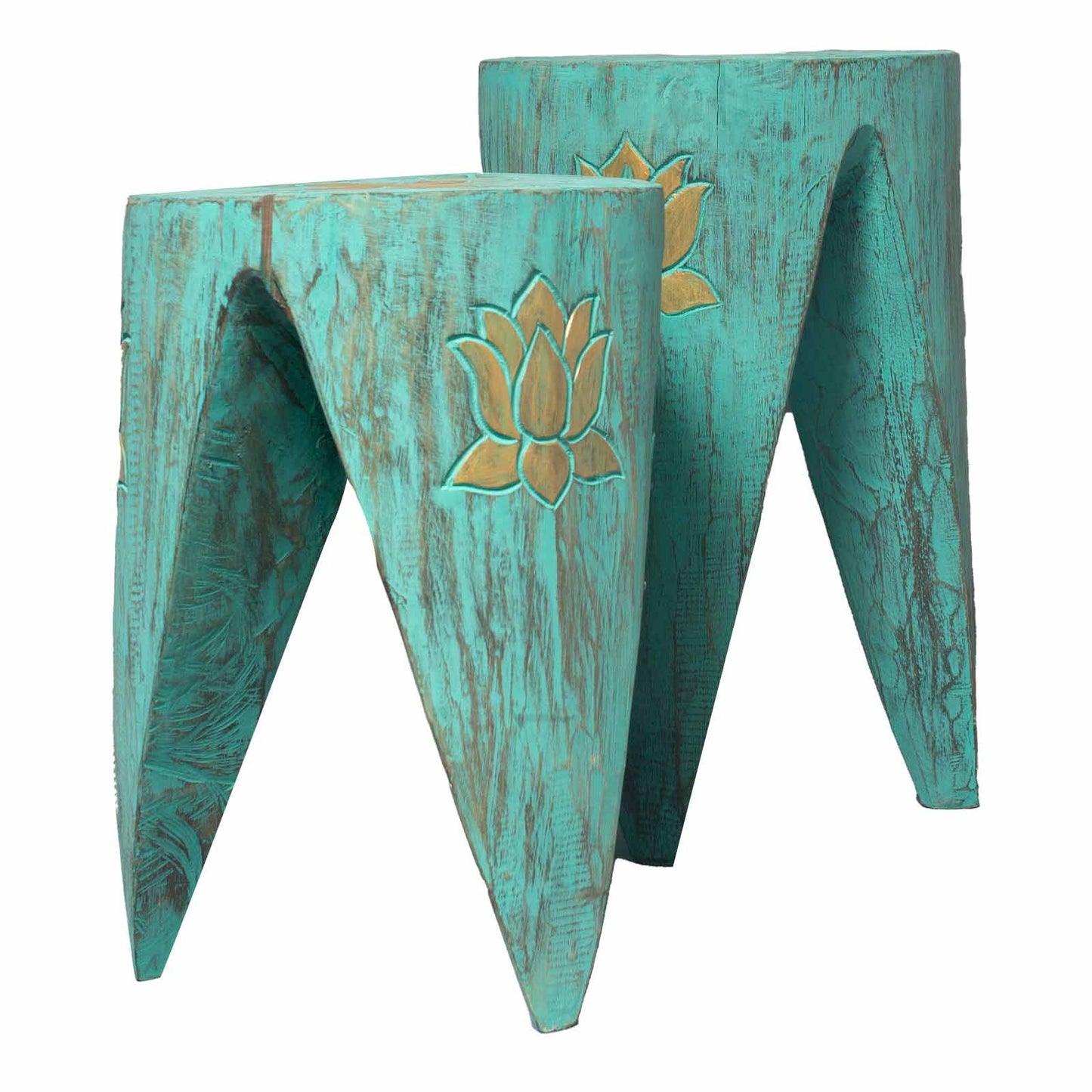 Interlocking Table/Stool - Set of 2 - Large Turquoise