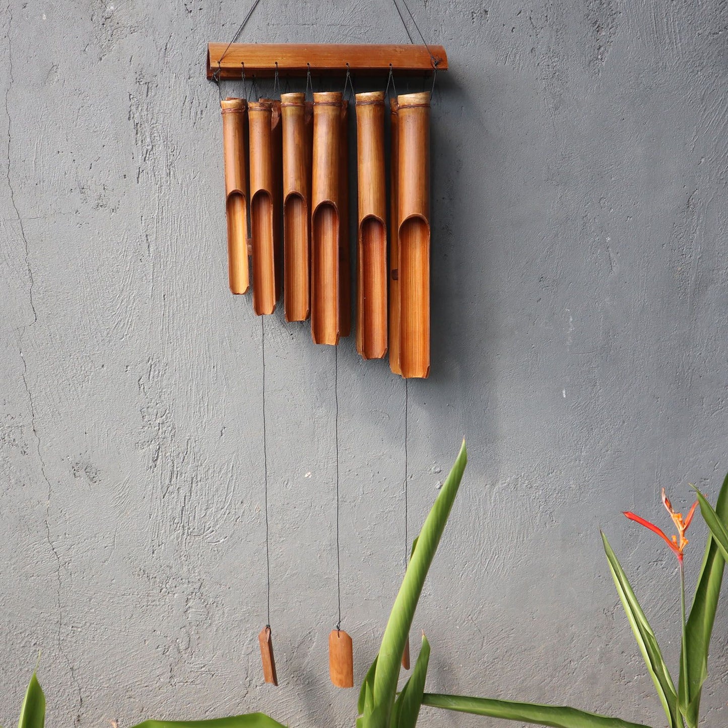 Handmade Bamboo Wind Chime 12 Large Tubes – 130cm Garden Décor