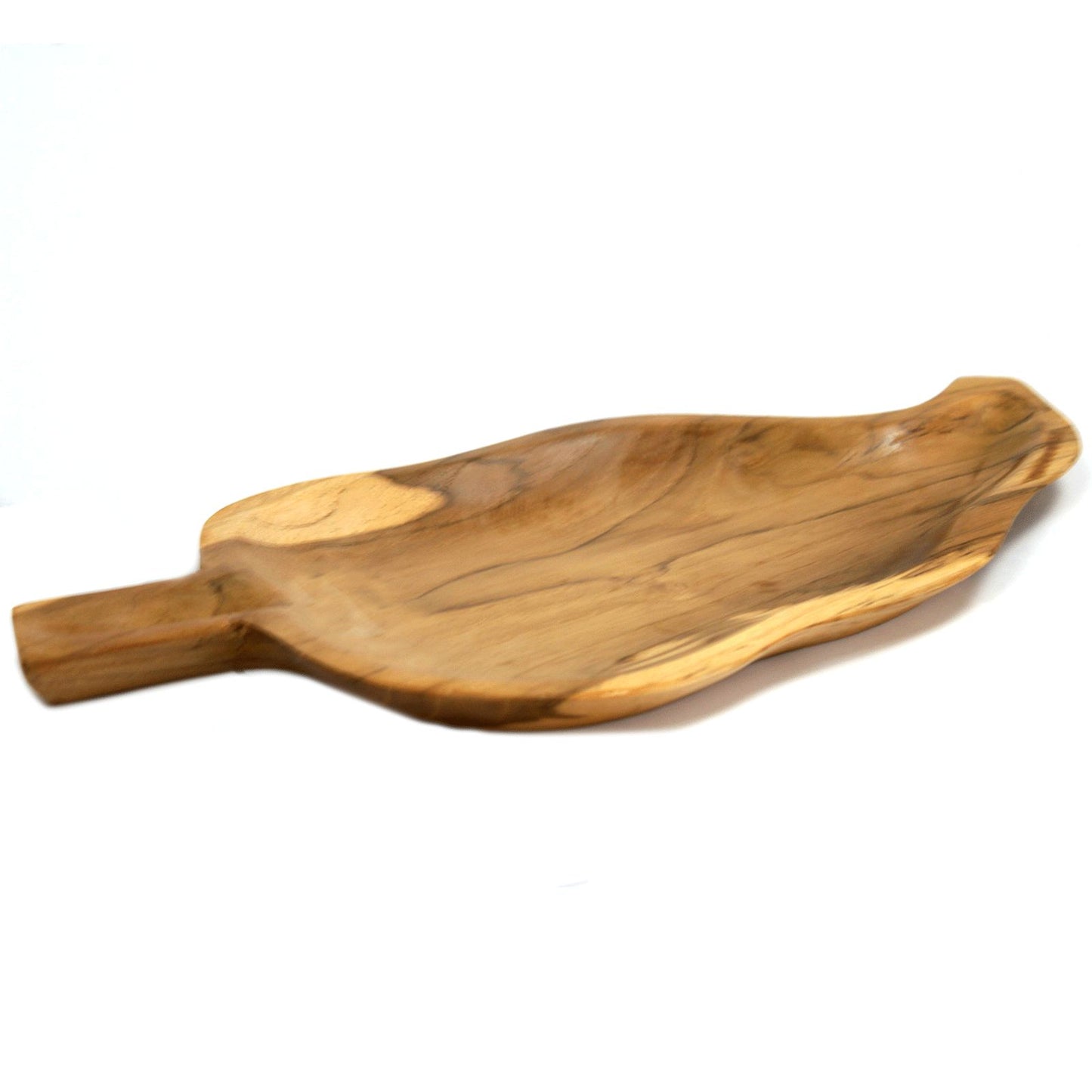 Teak Leaf Shaped Bowl - approx 32cm
