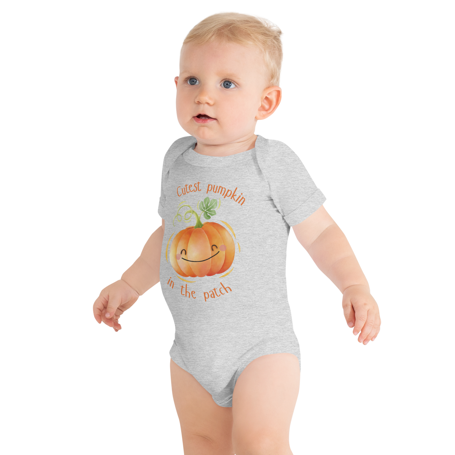 Baby short sleeve 100% Cotton One Piece - Halloween Cutest Pumpkin