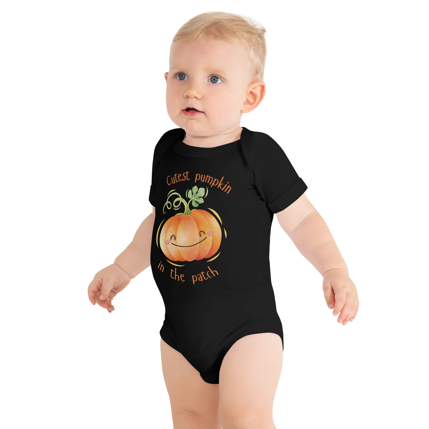 Baby short sleeve 100% Cotton One Piece - Halloween Cutest Pumpkin