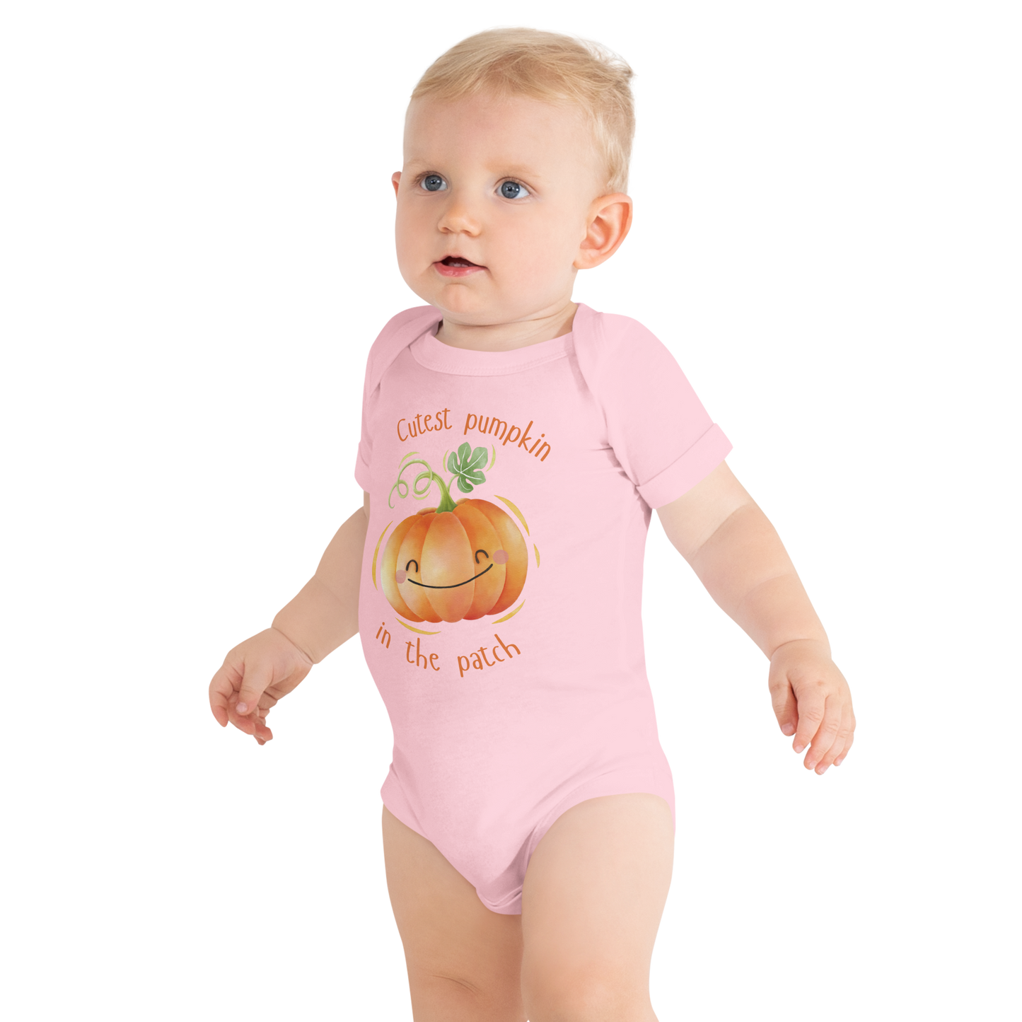 Baby short sleeve 100% Cotton One Piece - Halloween Cutest Pumpkin