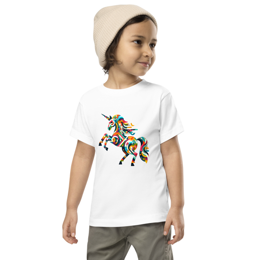 Toddler Short Sleeve 100% Cotton T-Shirt - Unicorn