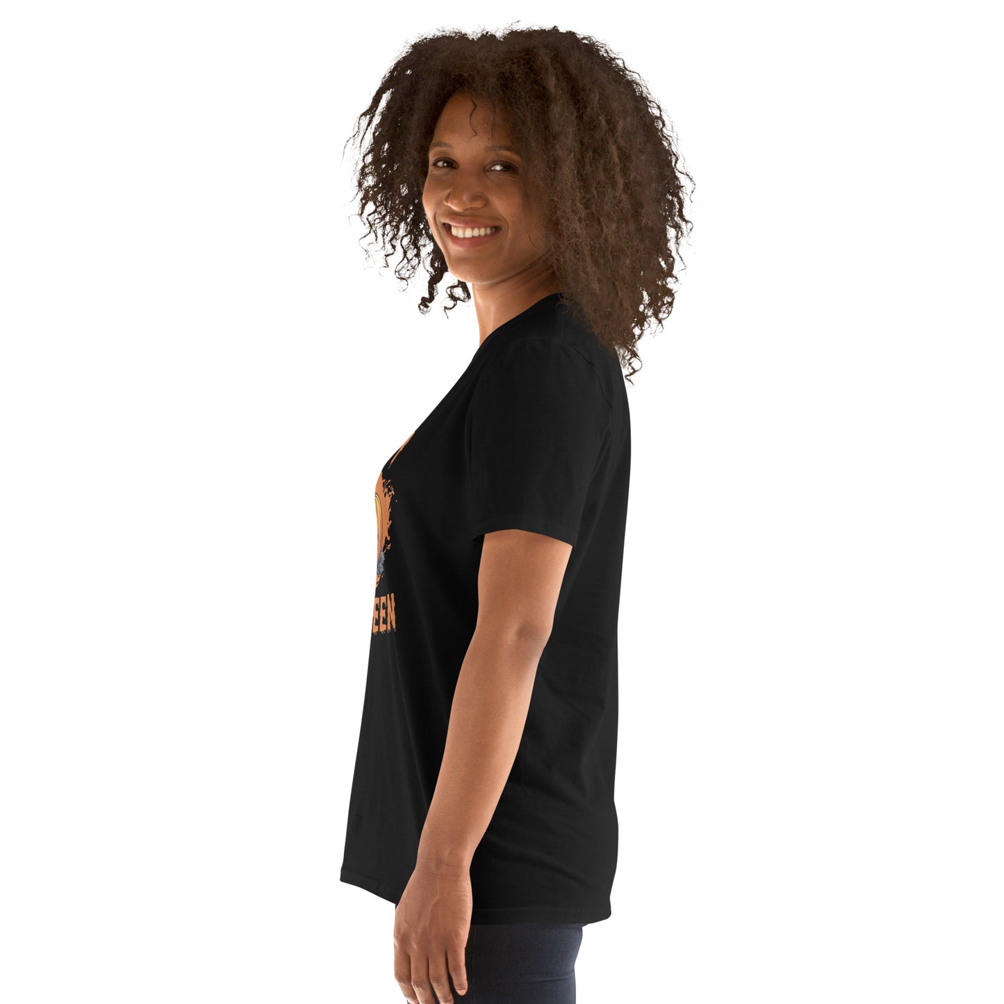 Women's Short Sleeve Cotton T-Shirt - Halloween Pumpkin