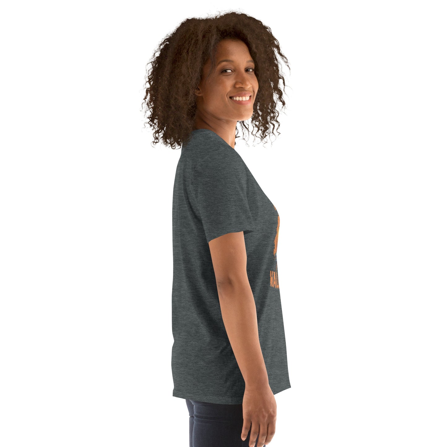 Women's Short Sleeve Cotton T-Shirt - Halloween Pumpkin