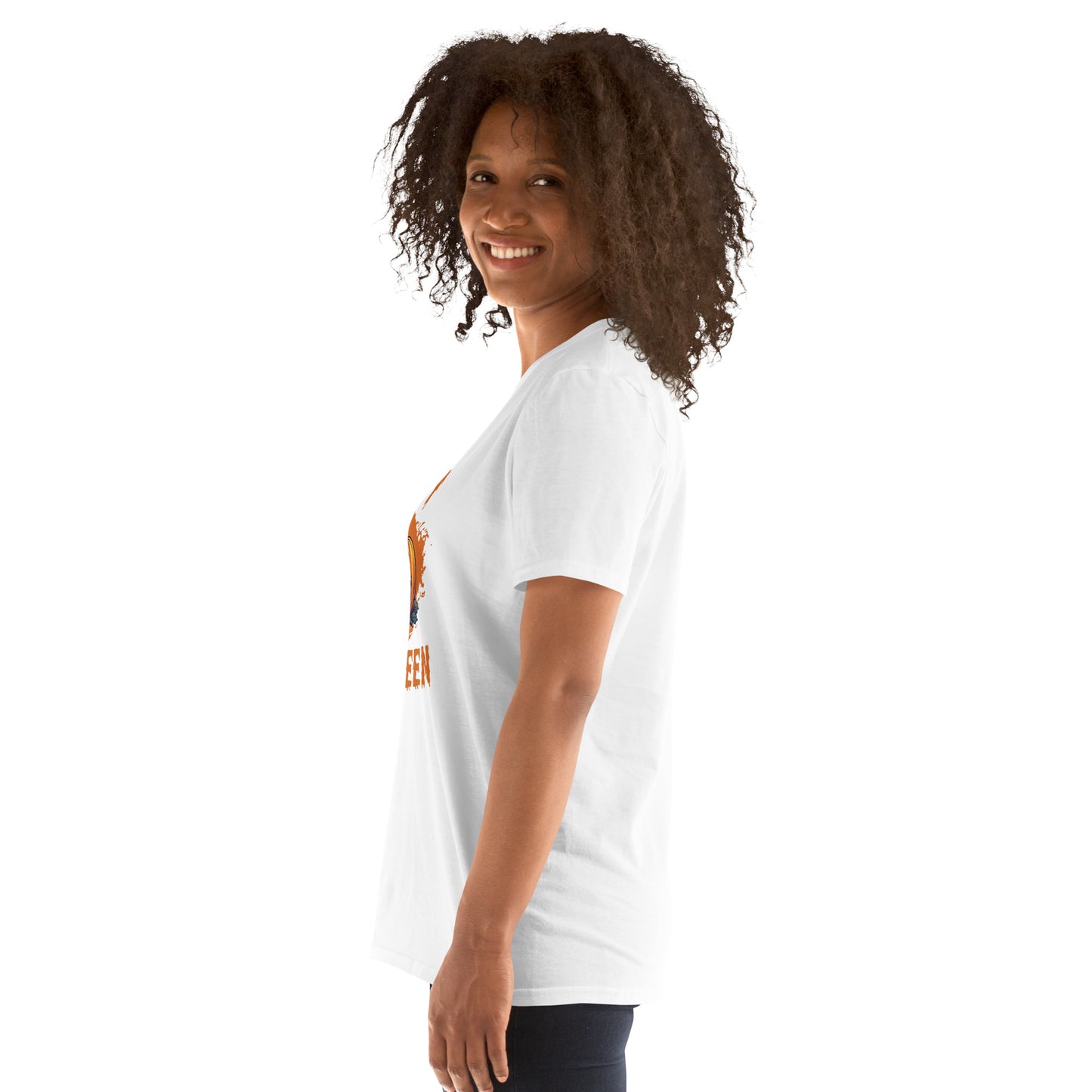 Women's Short Sleeve Cotton T-Shirt - Halloween Pumpkin