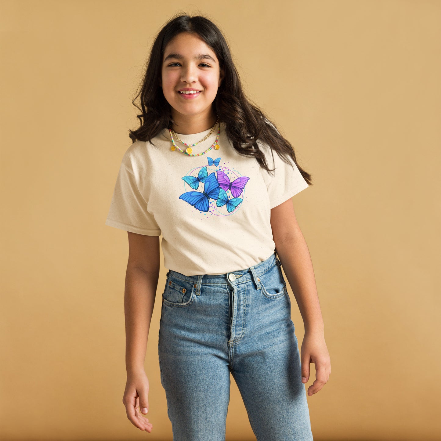 Youth Cotton Rich Classic T-Shirt - Butterflies