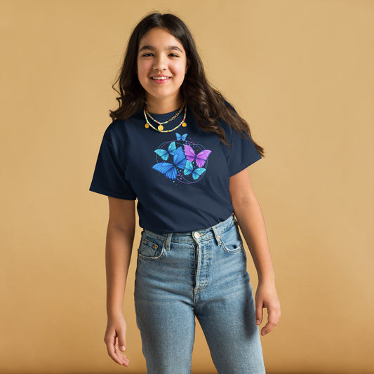 Youth Cotton Rich Classic T-Shirt - Butterflies