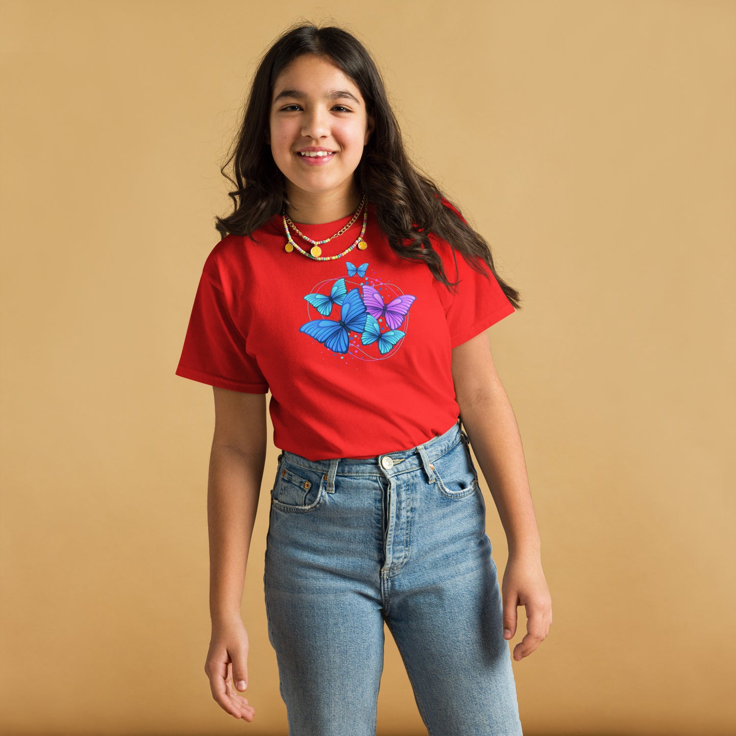 Youth Cotton Rich Classic T-Shirt - Butterflies